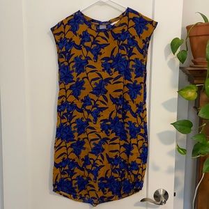 ⚡️Price Dropped ⚡️Blue and Yellow Shift Dress